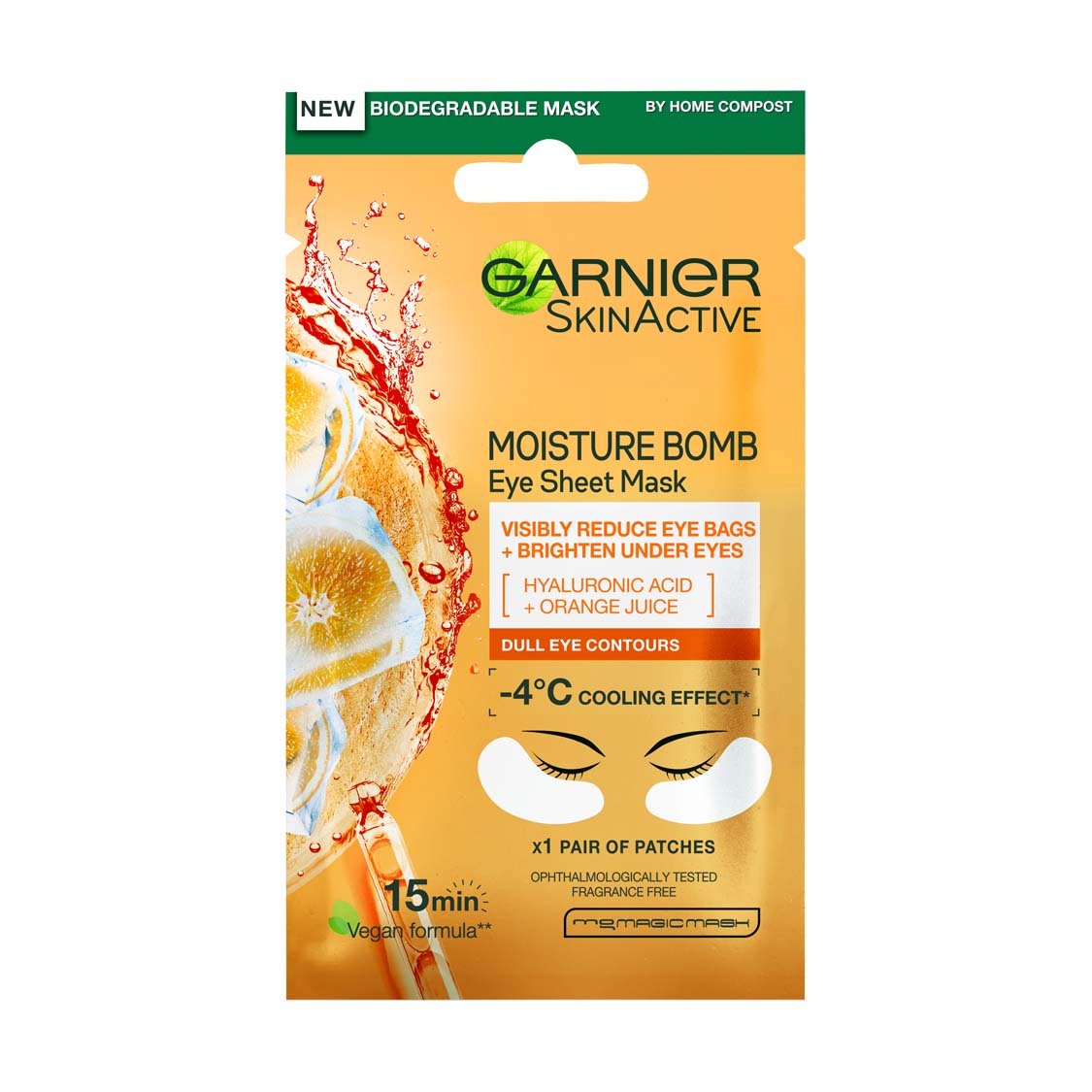 Garnier SkinActive Moisture Bomb Eye Tissue Mask.